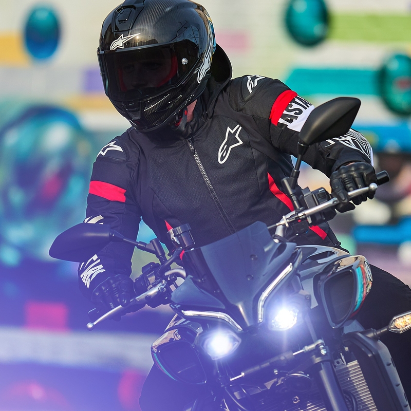 Alpinestars Zaca Air Vedenpitävä Moottoripyöräily takki Musta-valkoinen-Fluo Red