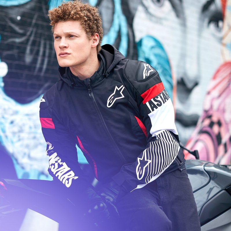 Alpinestars Zaca Air Vedenpitävä Moottoripyöräily takki Musta-valkoinen-Fluo Red