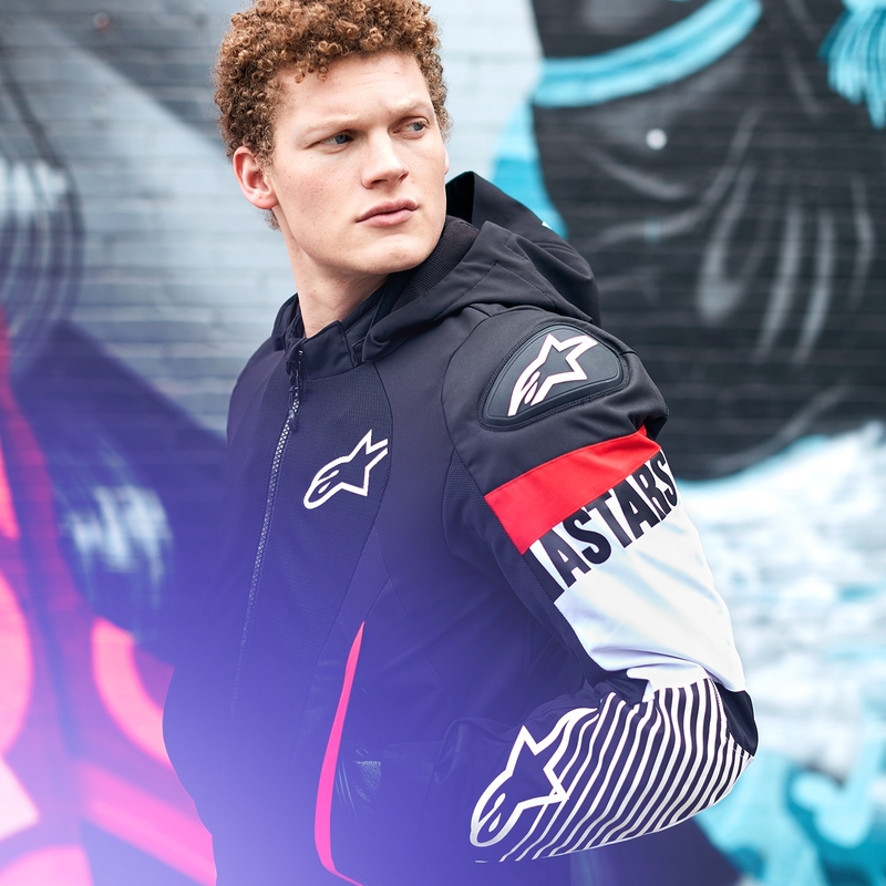 Alpinestars Zaca Air Vedenpitävä Moottoripyöräily takki Musta-valkoinen-Fluo Red