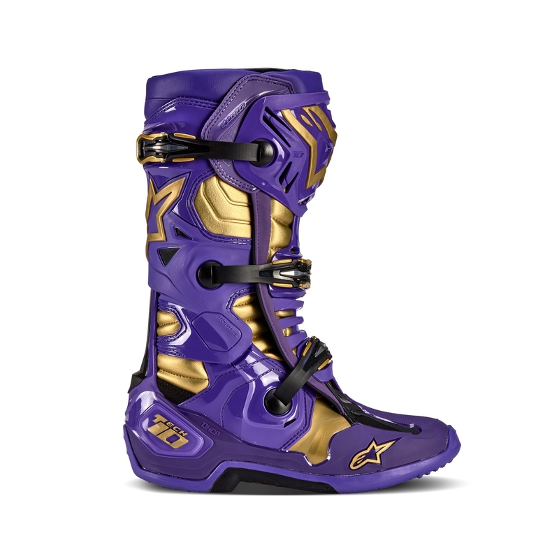 Alpinestars Tech 10 Limited Edition Champ Purple and Gold Moottoripyöräilykengät