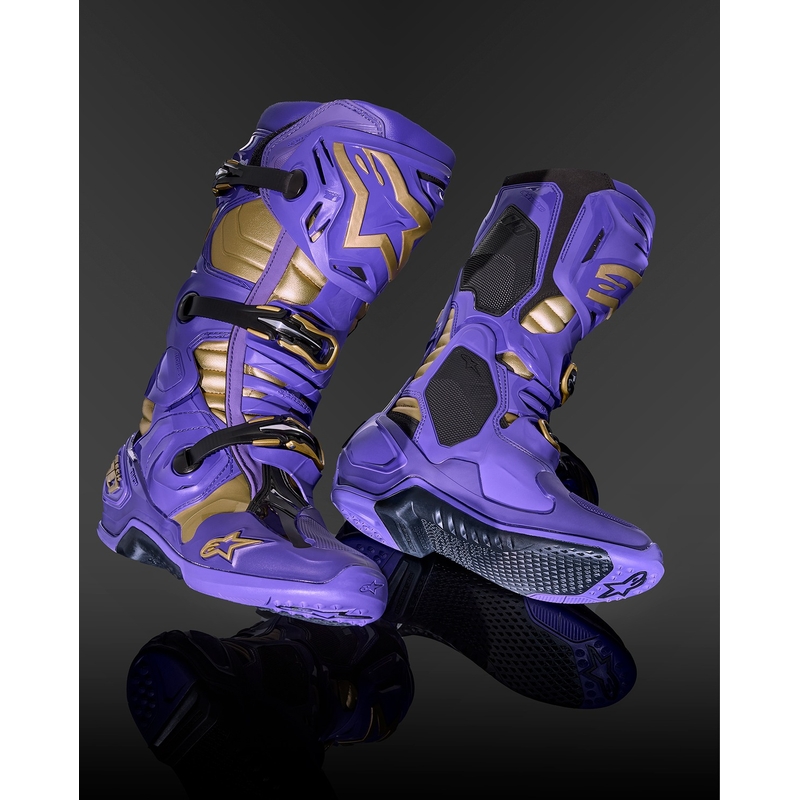 Alpinestars Tech 10 Limited Edition Champ Purple and Gold Moottoripyöräilykengät