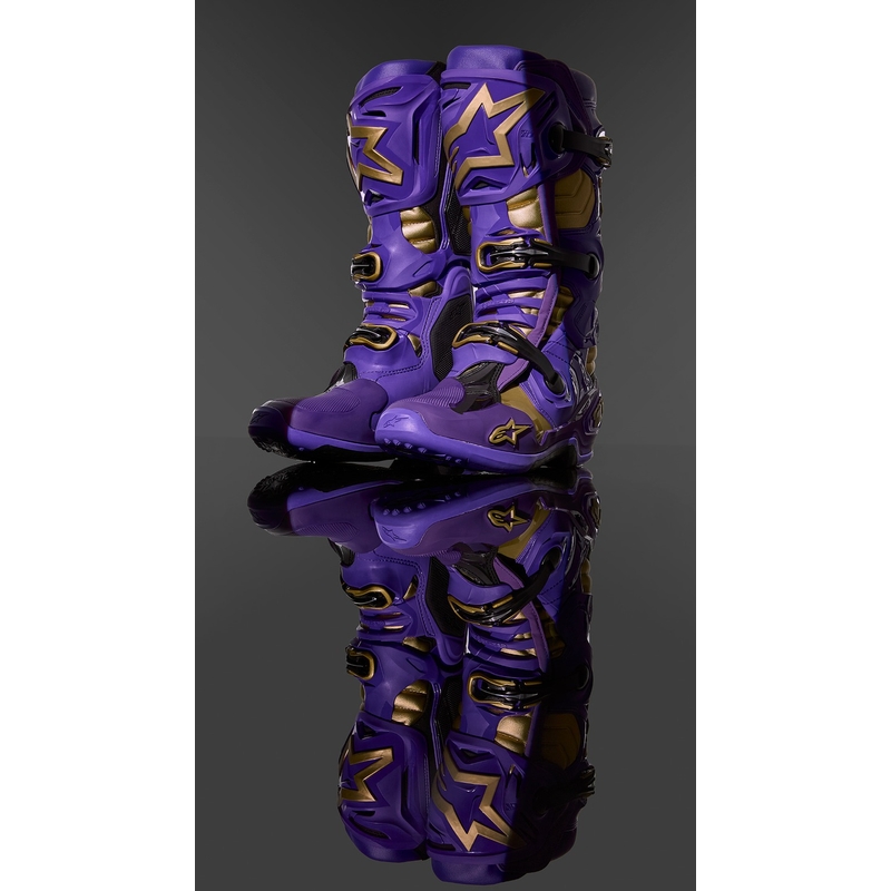 Alpinestars Tech 10 Limited Edition Champ Purple and Gold Moottoripyöräilykengät