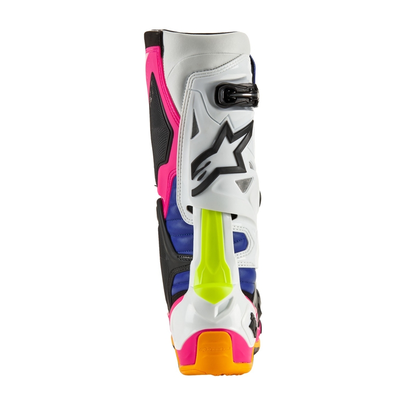 Alpinestars Tech 10 Limited Edition Coast White-Dark Blue-Pink-Fluo Yellow-Orange-Black Moottoripyöräilykengät