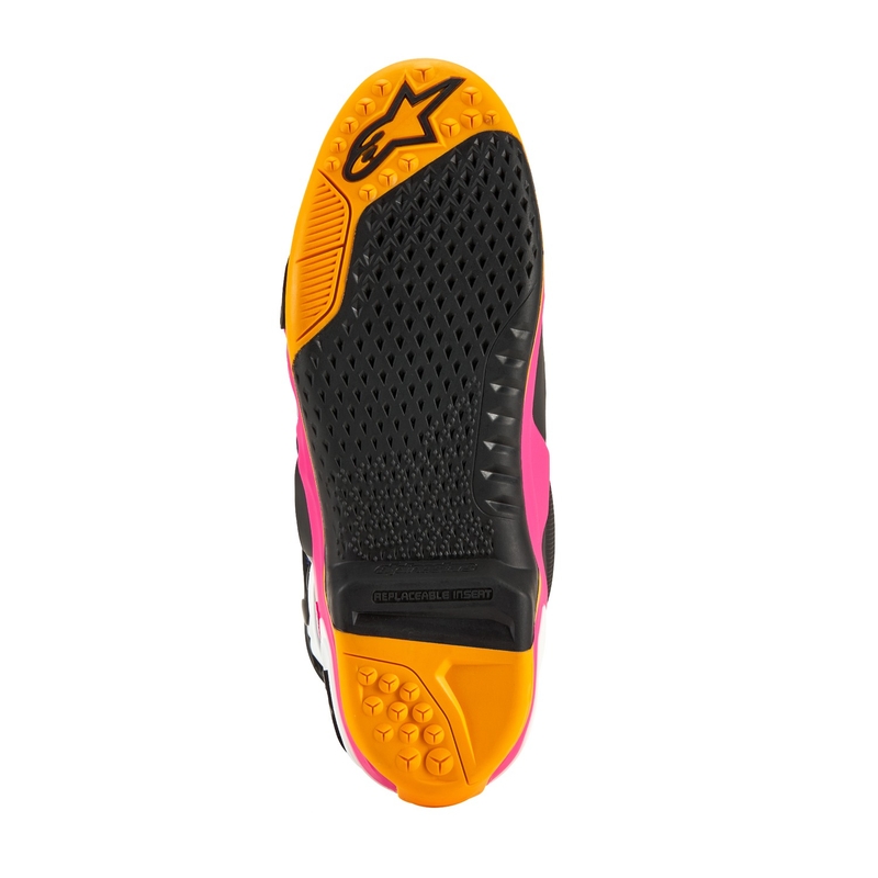 Alpinestars Tech 10 Limited Edition Coast White-Dark Blue-Pink-Fluo Yellow-Orange-Black Moottoripyöräilykengät