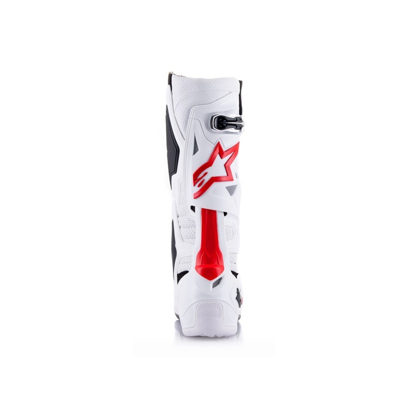 Alpinestars Tech 10 Supervented Moottoripyöräsaappaat Rei'itetty Valkoinen, Punainen ja Musta