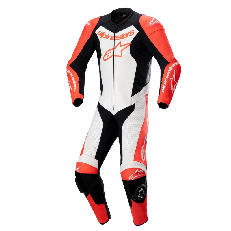 Alpinestars GP Force Lurv fluo punainen-valko-musta yksiosainen nahkainen moottoripyöräpuku