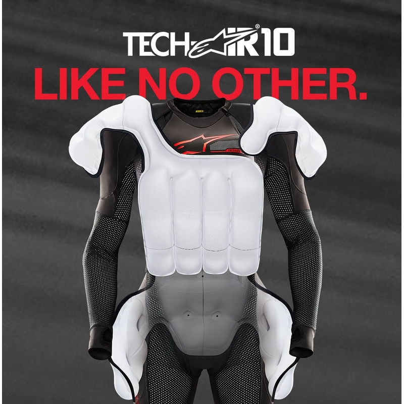 Alpinestars TECH-AIR®10 turvatyynyjärjestelmä musta-punainen-harmaa