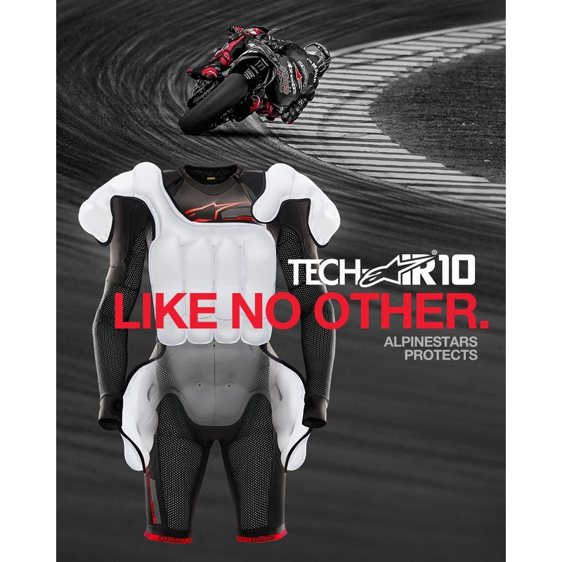 Alpinestars TECH-AIR®10 turvatyynyjärjestelmä musta-punainen-harmaa