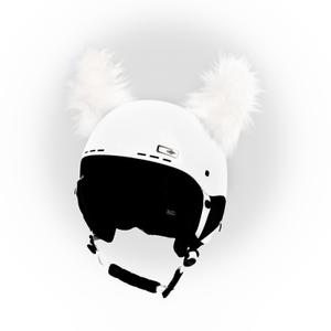 Yeti kypärän korvat valkoinen