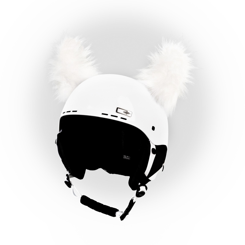 Yeti kypärän korvat valkoinen