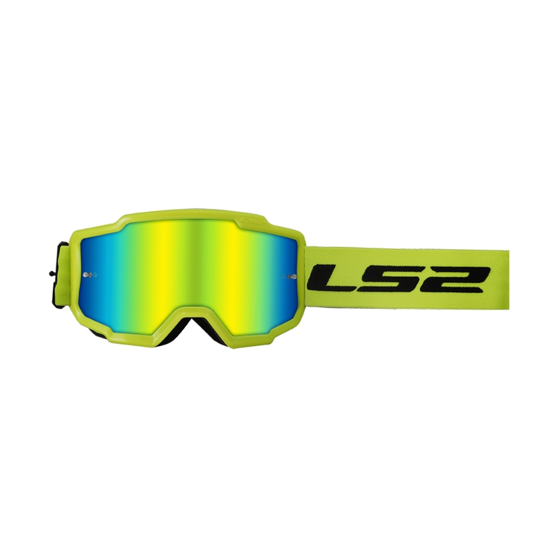 LS2 Charger H-V motocross-lasit keltaiset iridium plexi lasit