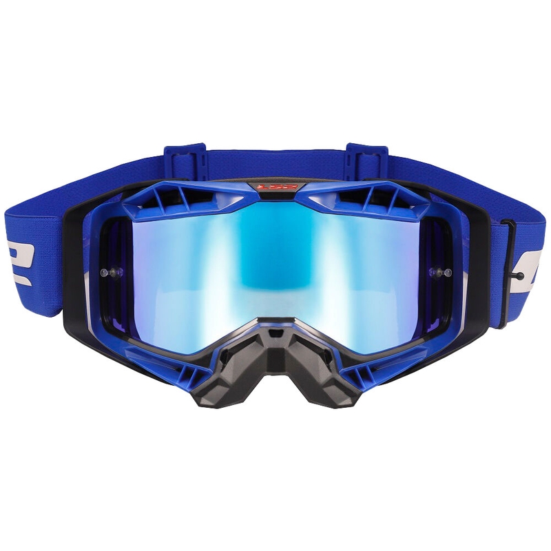 Motocross-lasit LS2 Aura PRO musta-sininen iridium plexi