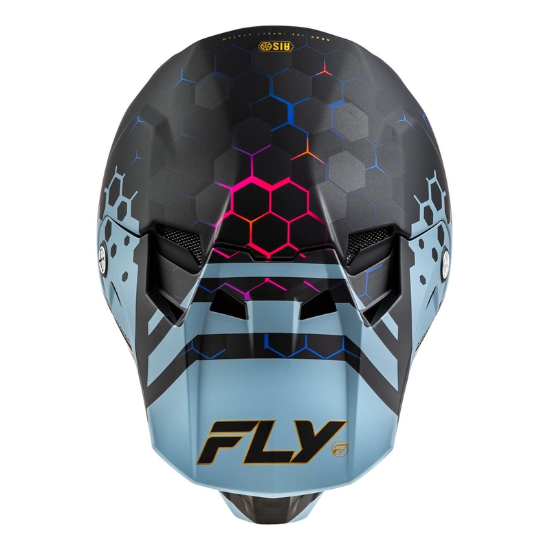 Motocross kypärä FLY Racing Formula CC Tektonic musta-harmaa