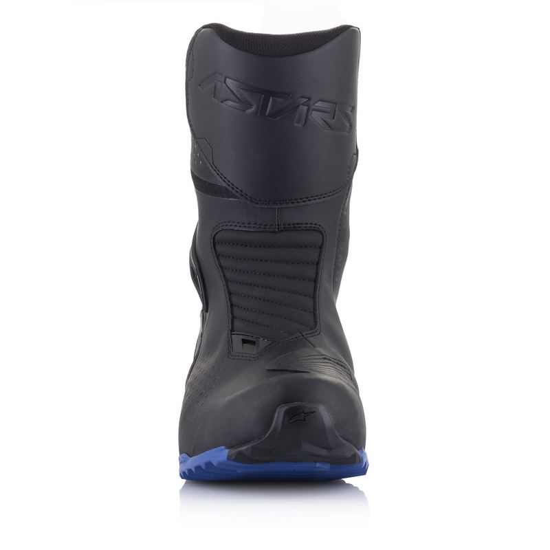 Alpinestars RT-8 GORE-TEX mustat ja siniset moottoripyöräsaappaat