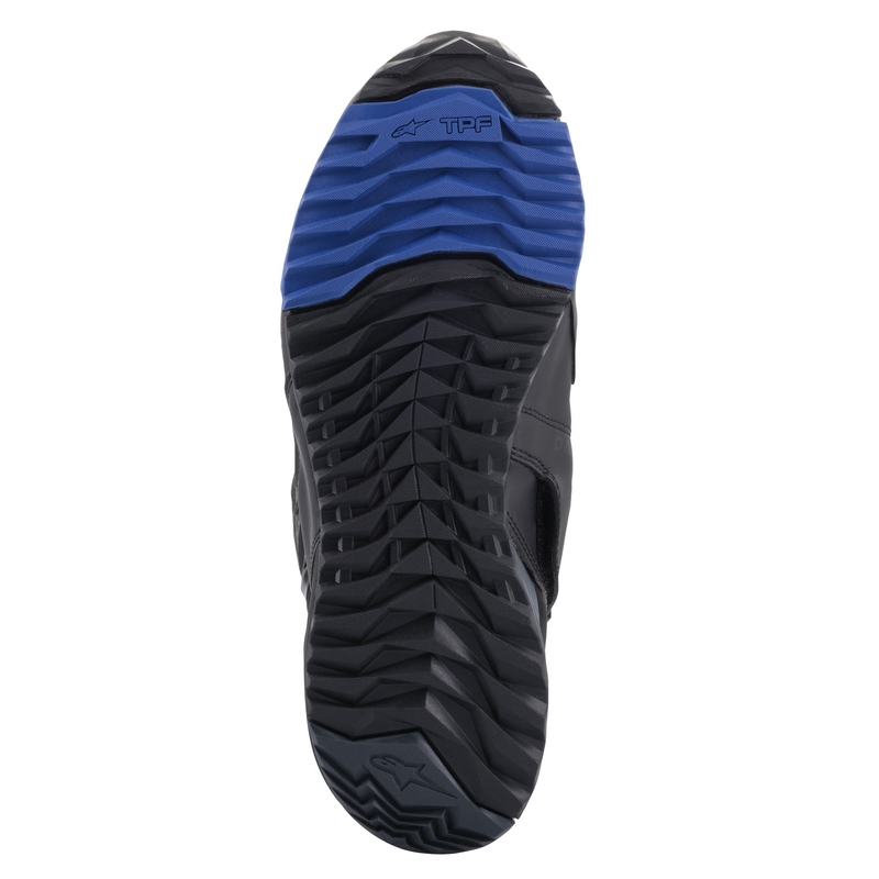 Alpinestars RT-8 GORE-TEX mustat ja siniset moottoripyöräsaappaat