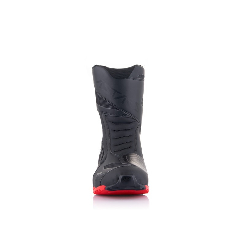 Alpinestars RT-7 DRYSTAR mustat ja punaiset moottoripyöräsaappaat
