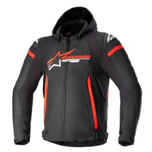 Alpinestars Zaca vedenpitävä musta, punainen ja valkoinen moottoripyöräily takki