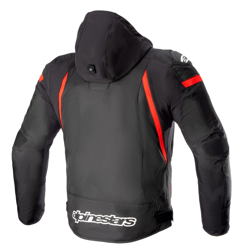 Alpinestars Zaca vedenpitävä musta, punainen ja valkoinen moottoripyöräily takki