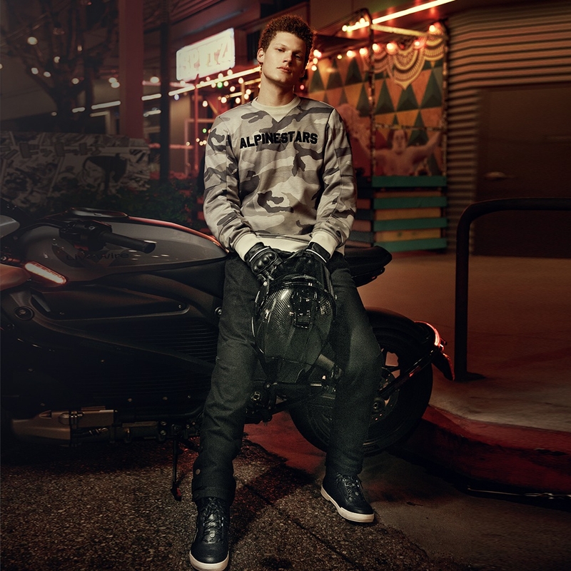 Alpinestars Legit Crew Fleece kevyt camo-harmaa