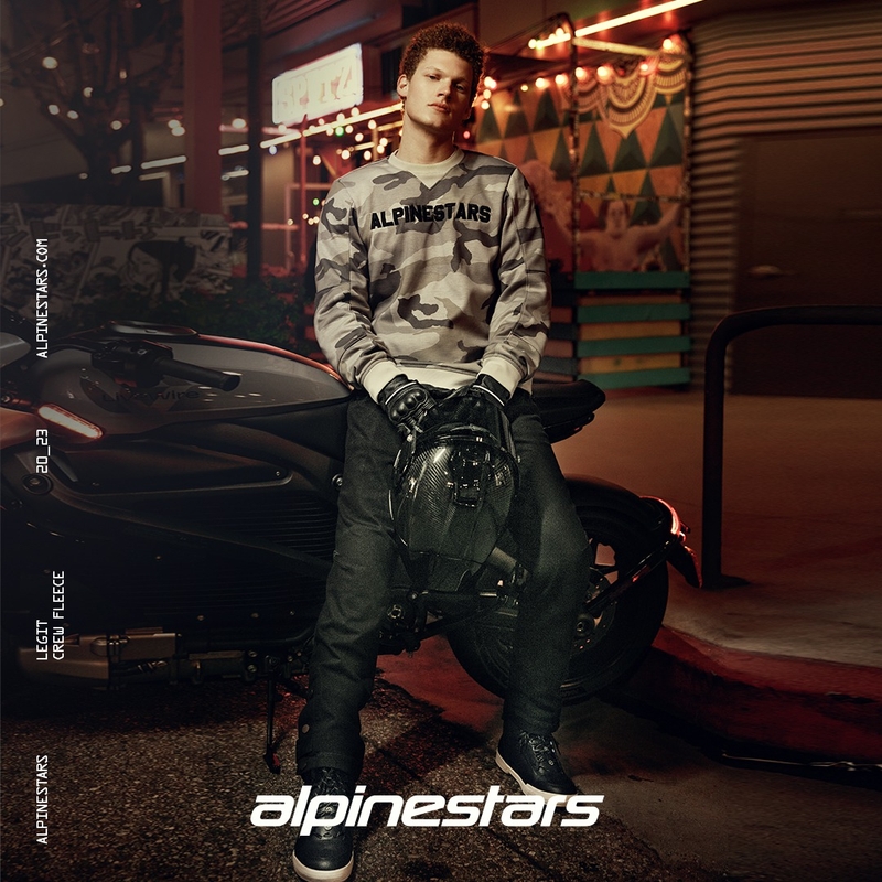 Alpinestars Legit Crew Fleece kevyt camo-harmaa