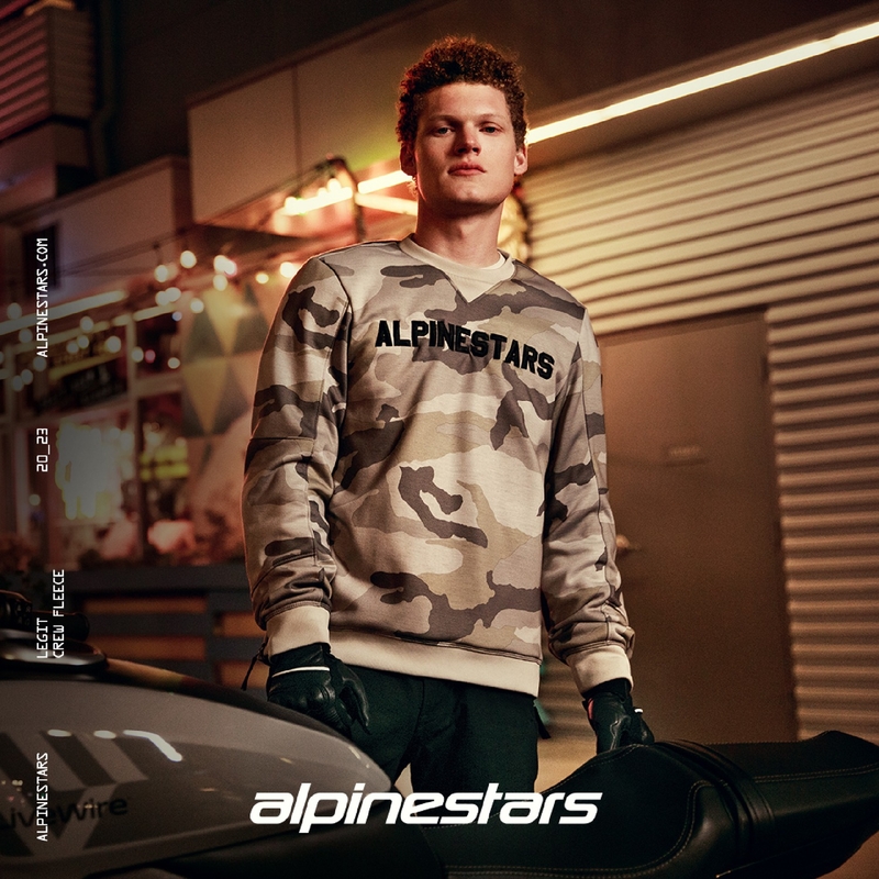 Alpinestars Legit Crew Fleece kevyt camo-harmaa