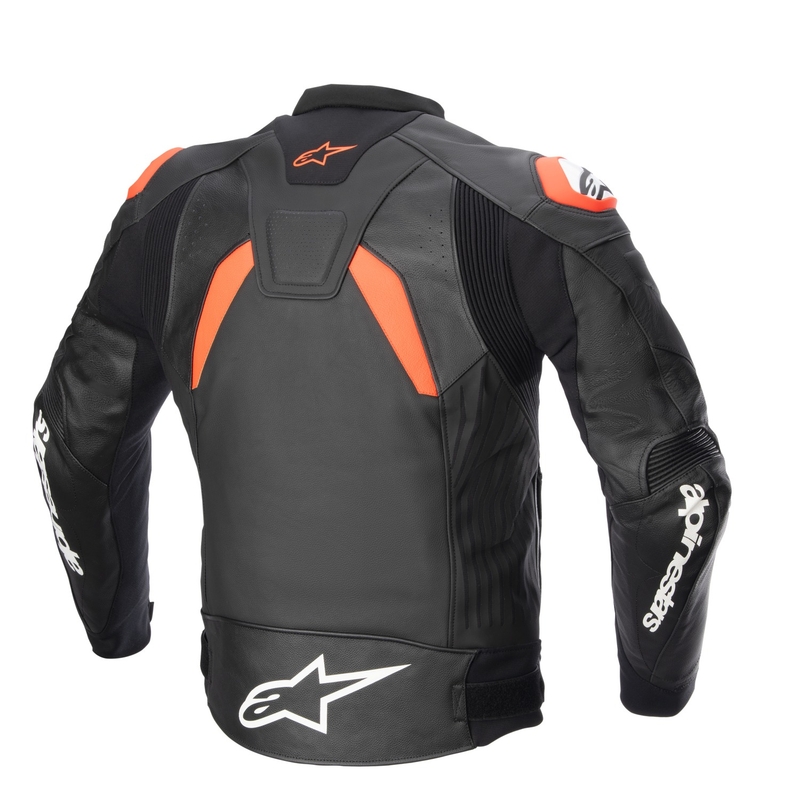 Alpinestars GP PLUS 4 musta-fluo punainen-valkoinen moottoripyöräily takki