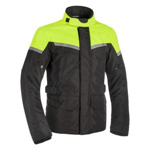 Moottoripyörätakki Oxford Spartan Long WP musta-fluo keltainen