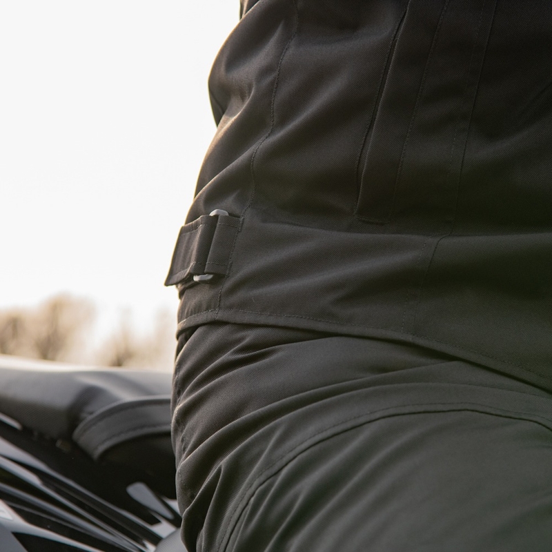 Oxford Spartan Short WP musta-fluokokeltainen moottoripyörätakki