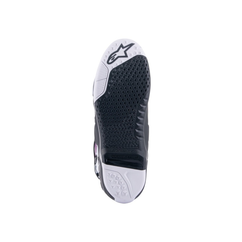 Alpinestars Tech 10 Supervented Perforoitu Sininen-Lilanpunainen-Pinkki-Valkoinen-Harmaa-Musta Moottoripyöräilykengät