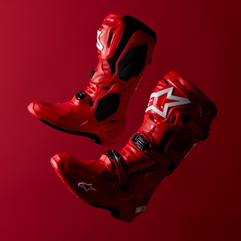 Alpinestars Tech 10 moottoripyöräsaappaat punainen
