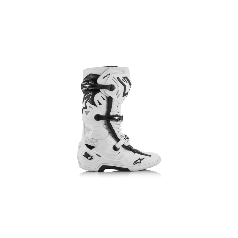 Alpinestars Tech 10 Supervented Moottoripyöräilykengät Perforoitu Valkoinen