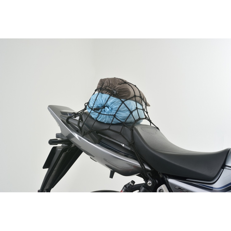 Joustava matkatavaraverkko moottoripyörälle muovikoukuilla Daytona 30 x 30 cm musta