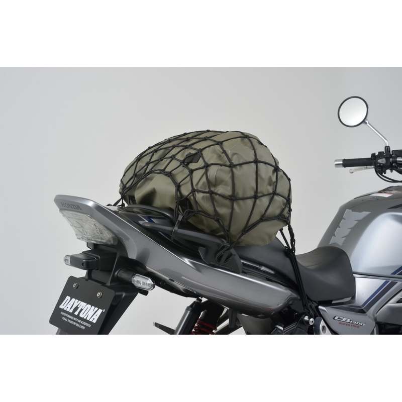 Joustava matkatavaraverkko moottoripyörälle muovikoukuilla Daytona 40 x 40 cm musta