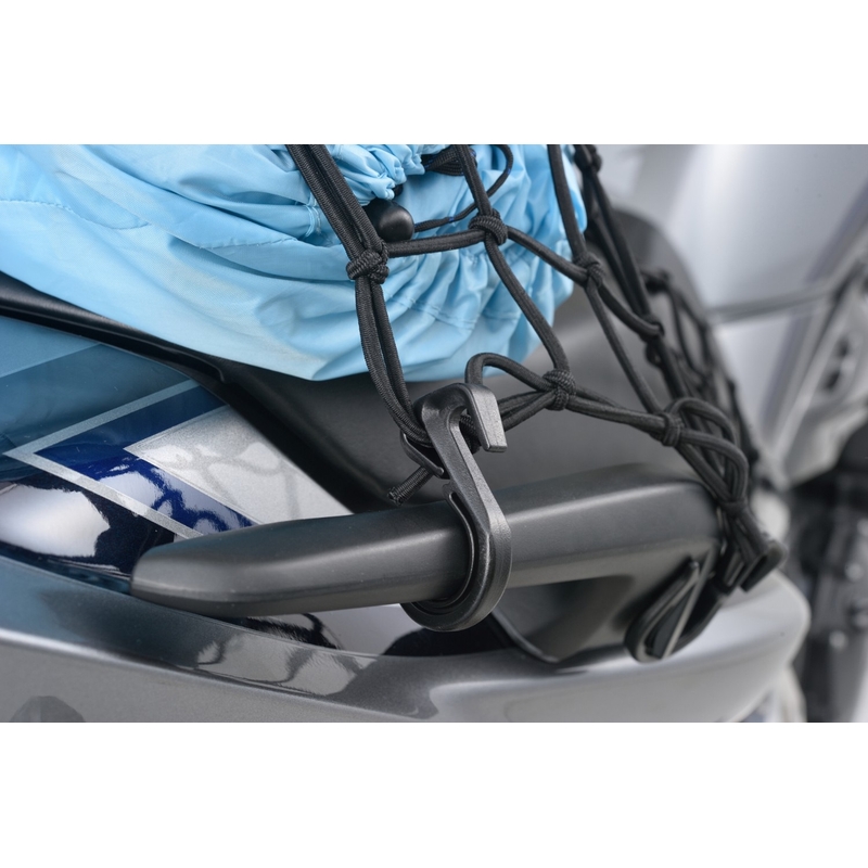 Joustava matkatavaraverkko moottoripyörälle muovikoukuilla Daytona 40 x 40 cm musta