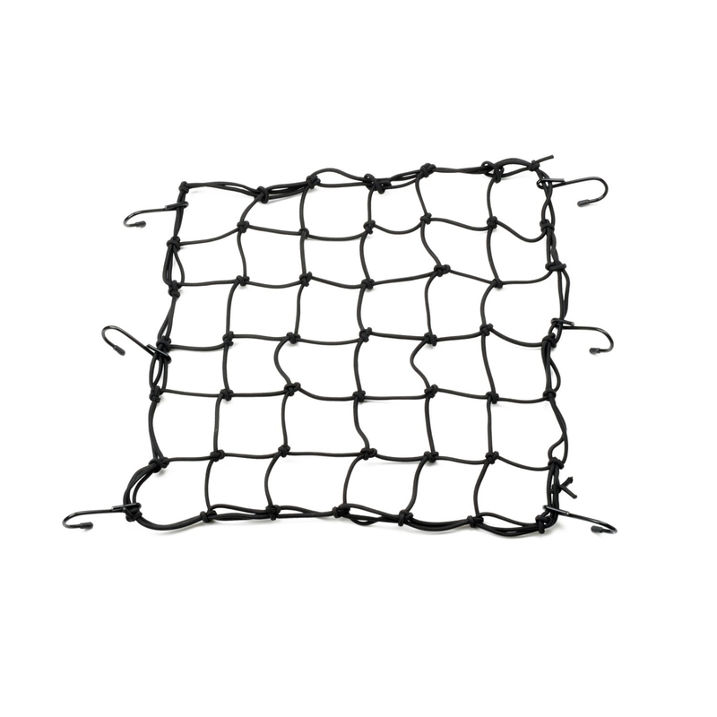 Joustava matkatavaraverkko moottoripyörälle metallikoukuilla Daytona 40 x 40 cm musta
