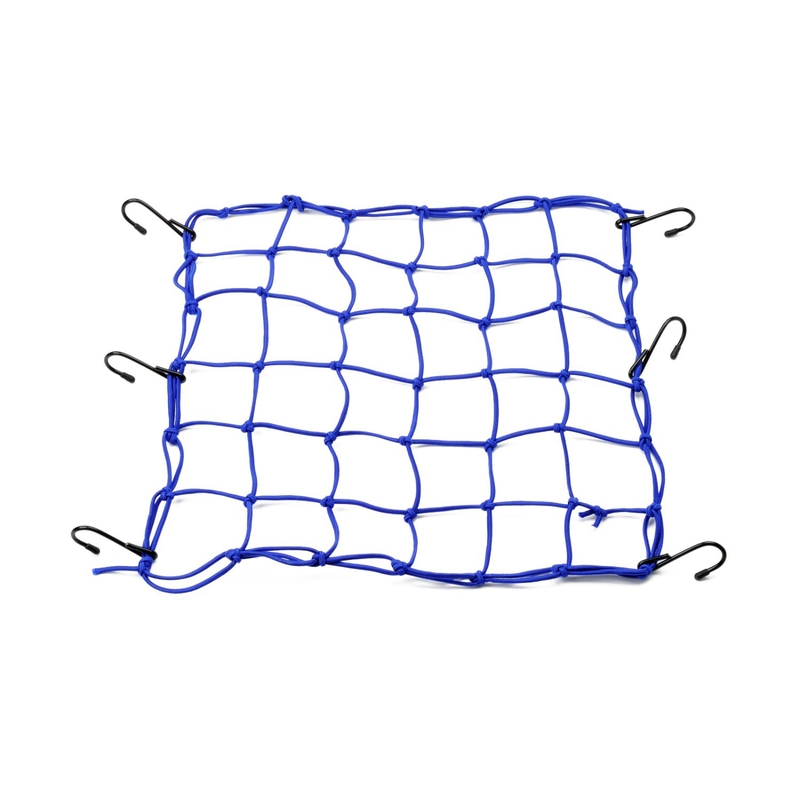 Joustava matkatavaraverkko moottoripyörälle metallikoukuilla Daytona 40 x 40 cm sininen