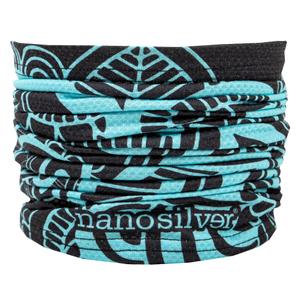Monikäyttöinen niskalämmitin nanosilver® Flower musta-turkoosi
