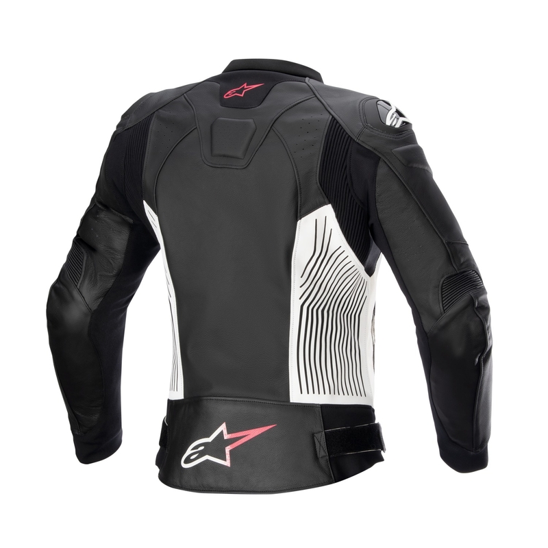 Alpinestars GP PLUS 4 Naisten moottoripyöräily takki musta, valkoinen ja vaaleanpunainen