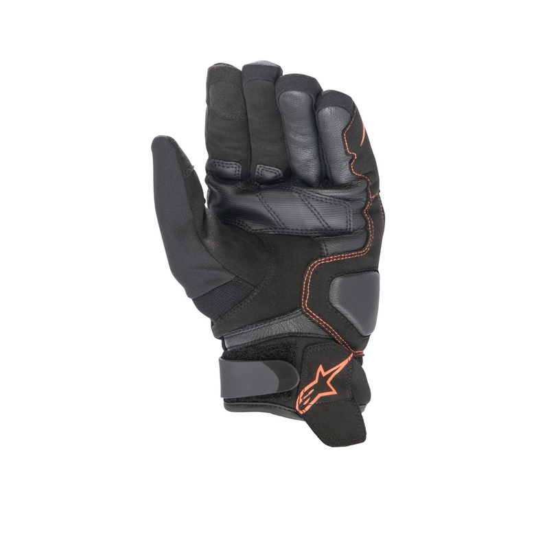 Alpinestars SMX-1 Drystar musta-fluo-punainen moottoripyöräilykäsineet