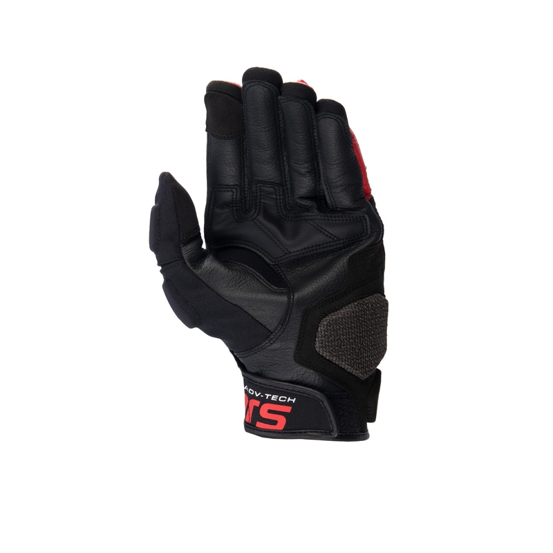 Alpinestars Halo Musta, Valkoinen ja Punainen Moottoripyöräilykäsineet
