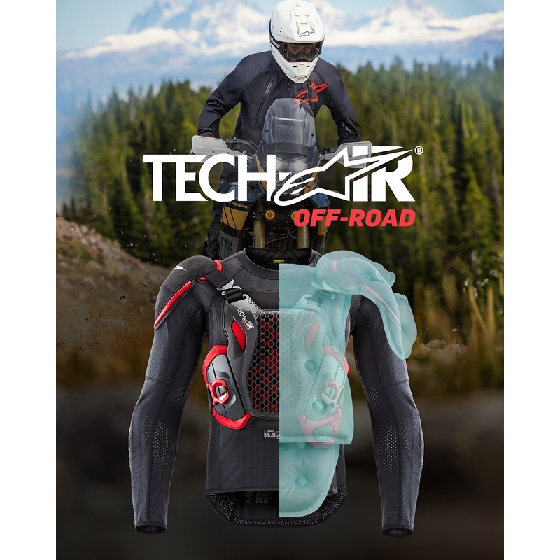 Turvatyynyliivi Alpinestars TECH-AIR®OFF-ROAD järjestelmä musta-punainen