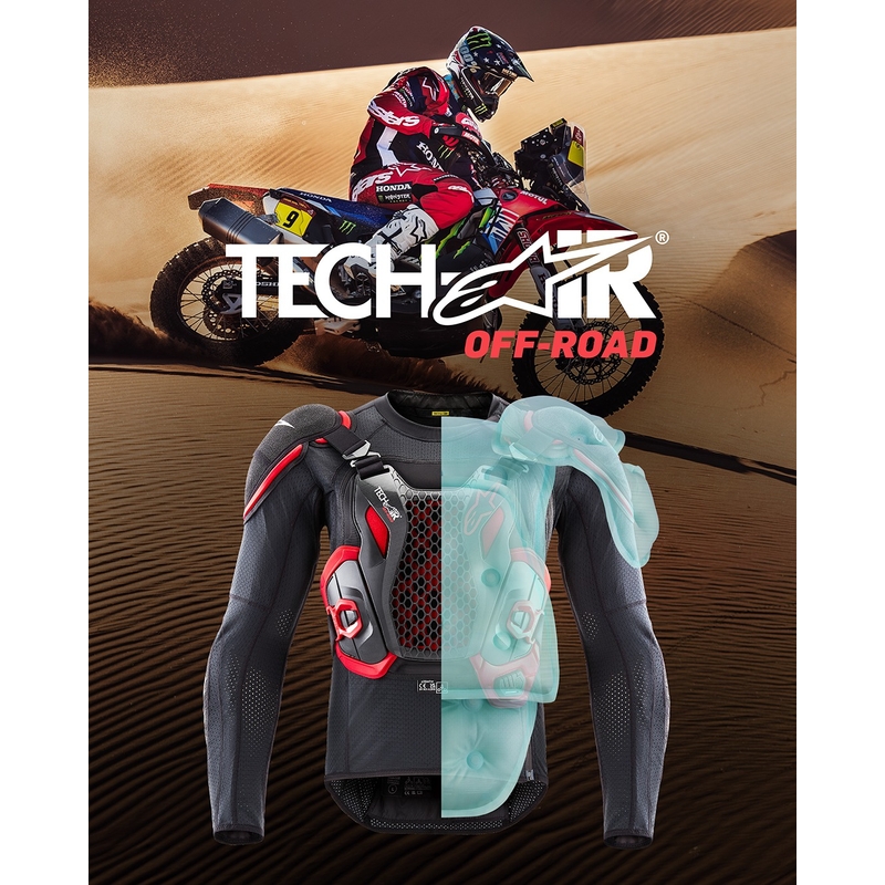 Turvatyynyliivi Alpinestars TECH-AIR®OFF-ROAD järjestelmä musta-punainen