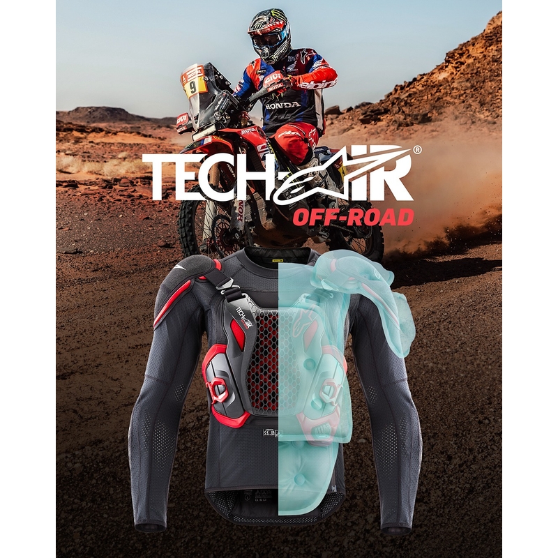 Turvatyynyliivi Alpinestars TECH-AIR®OFF-ROAD järjestelmä musta-punainen