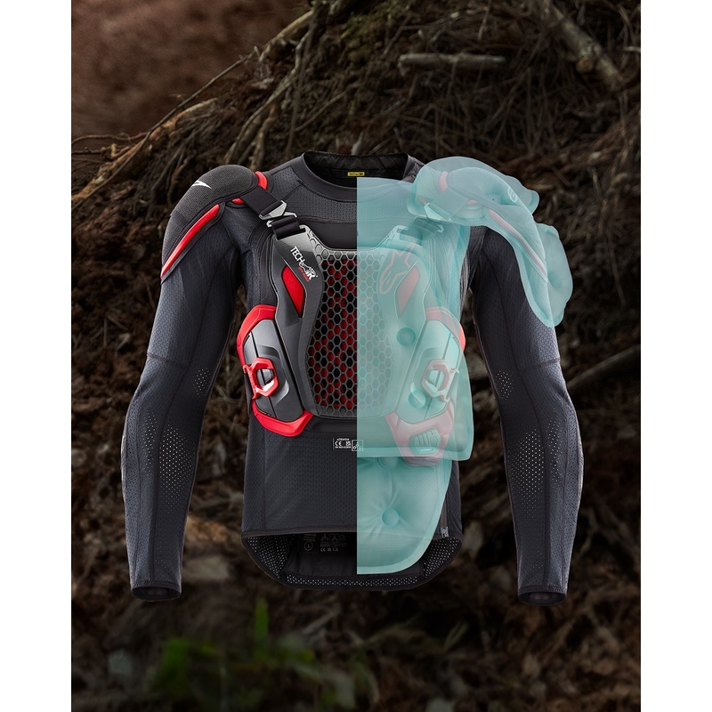 Turvatyynyliivi Alpinestars TECH-AIR®OFF-ROAD järjestelmä musta-punainen