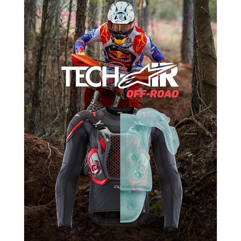 Turvatyynyliivi Alpinestars TECH-AIR®OFF-ROAD järjestelmä musta-punainen