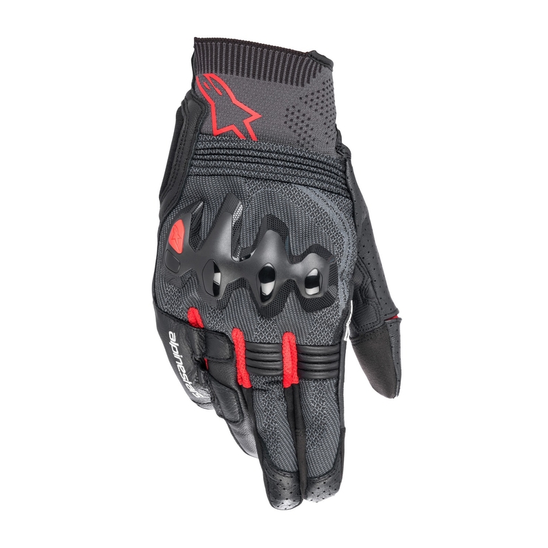 Alpinestars Morph Sport musta-fluo-punainen-harmaa moottoripyöräilykäsineet