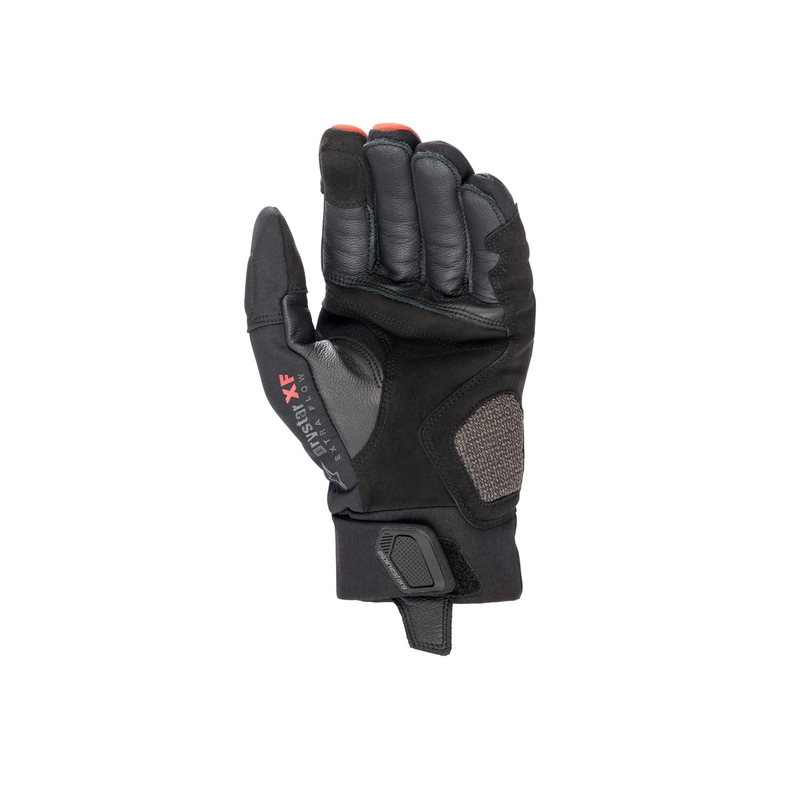 Alpinestars Hyde XT Drystar fluo-punainen ja musta moottoripyöräilykäsineet