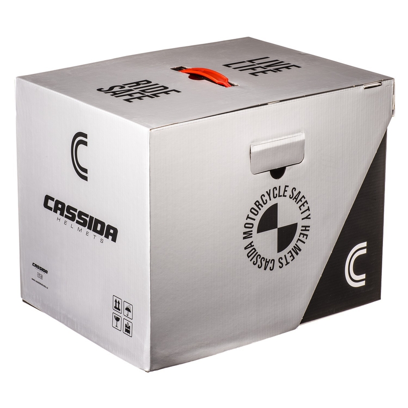 Cassida Modulo 2.1 Profile flip-up moottoripyöräilykypärä valkoinen-musta-sininen-harmaa