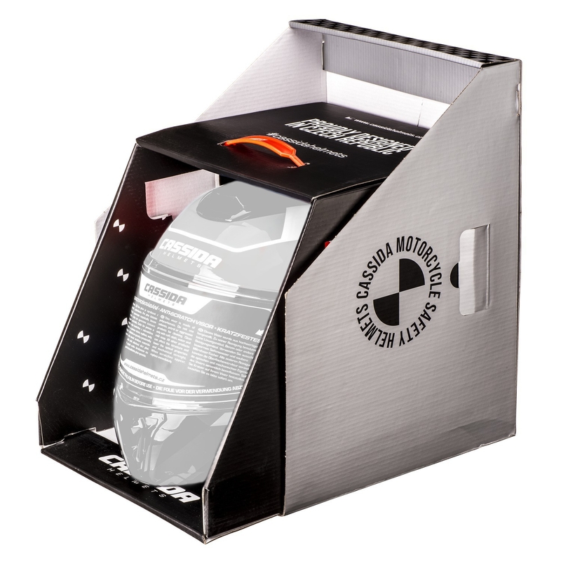 Cassida Modulo 2.1 Profile flip-up moottoripyöräilykypärä valkoinen-musta-sininen-harmaa