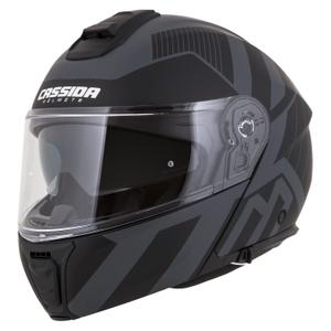 Cassida Modulo 2.1 Profile Vision flip-up moottoripyöräilykypärä mattamusta-harmaa heijastava